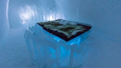 Our Ice Hotel Bed