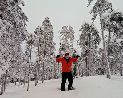 Joel Snowshoeing