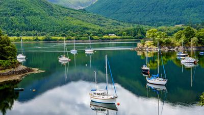 Boats on the bay at Kinlochleven
