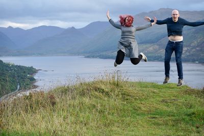 Having fun on the hills above Loch Duich