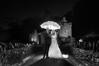 Joel and Rachel on the bridge at Eilean Donan Castle